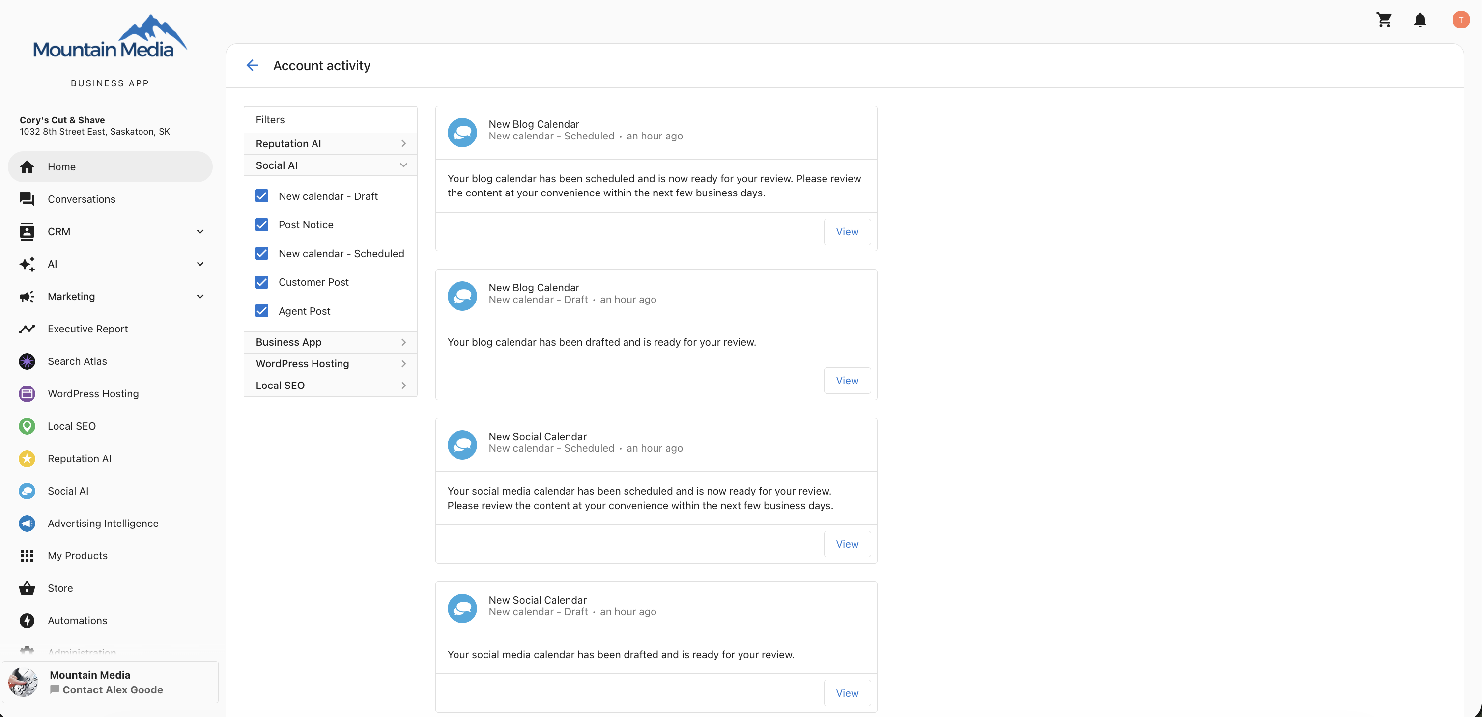 Account Activity