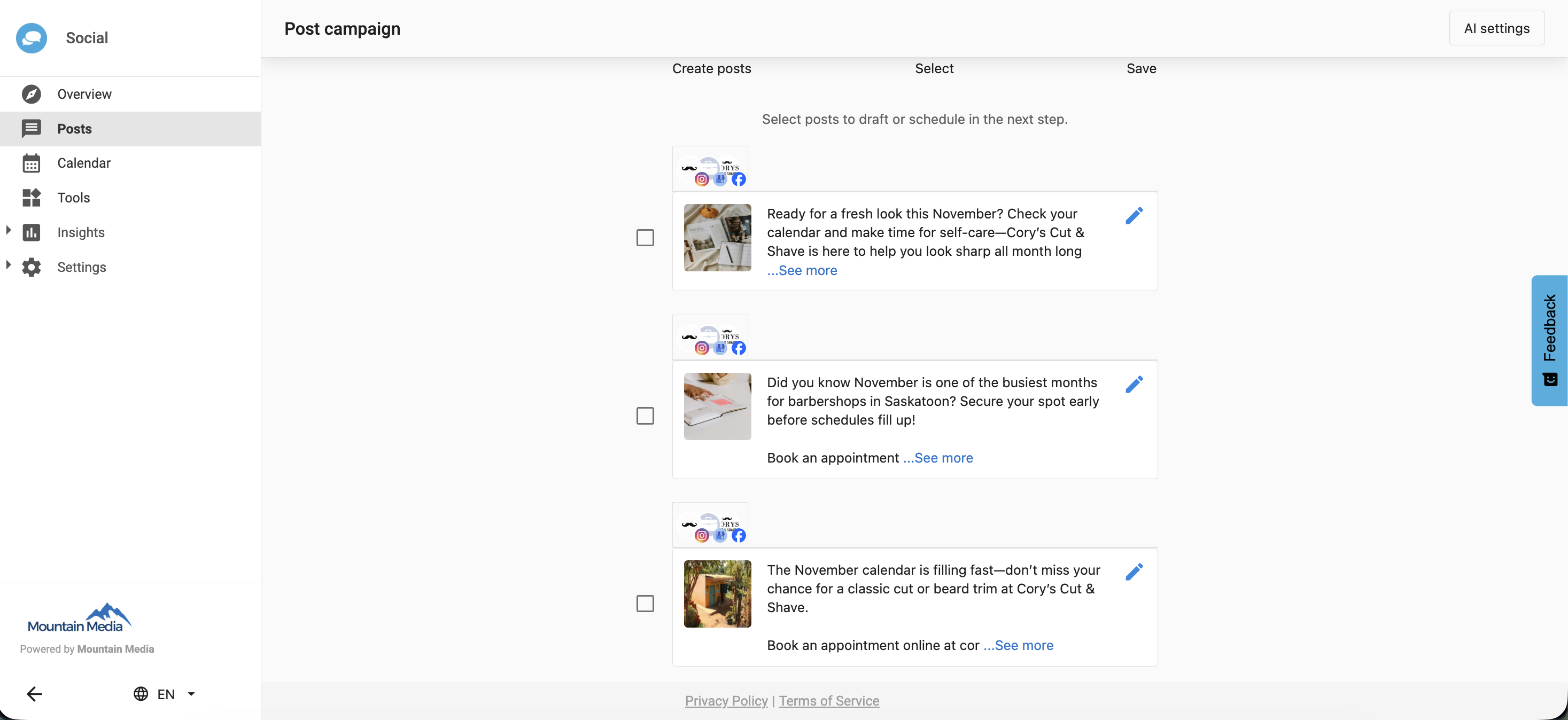 Post Campaign Generated Posts