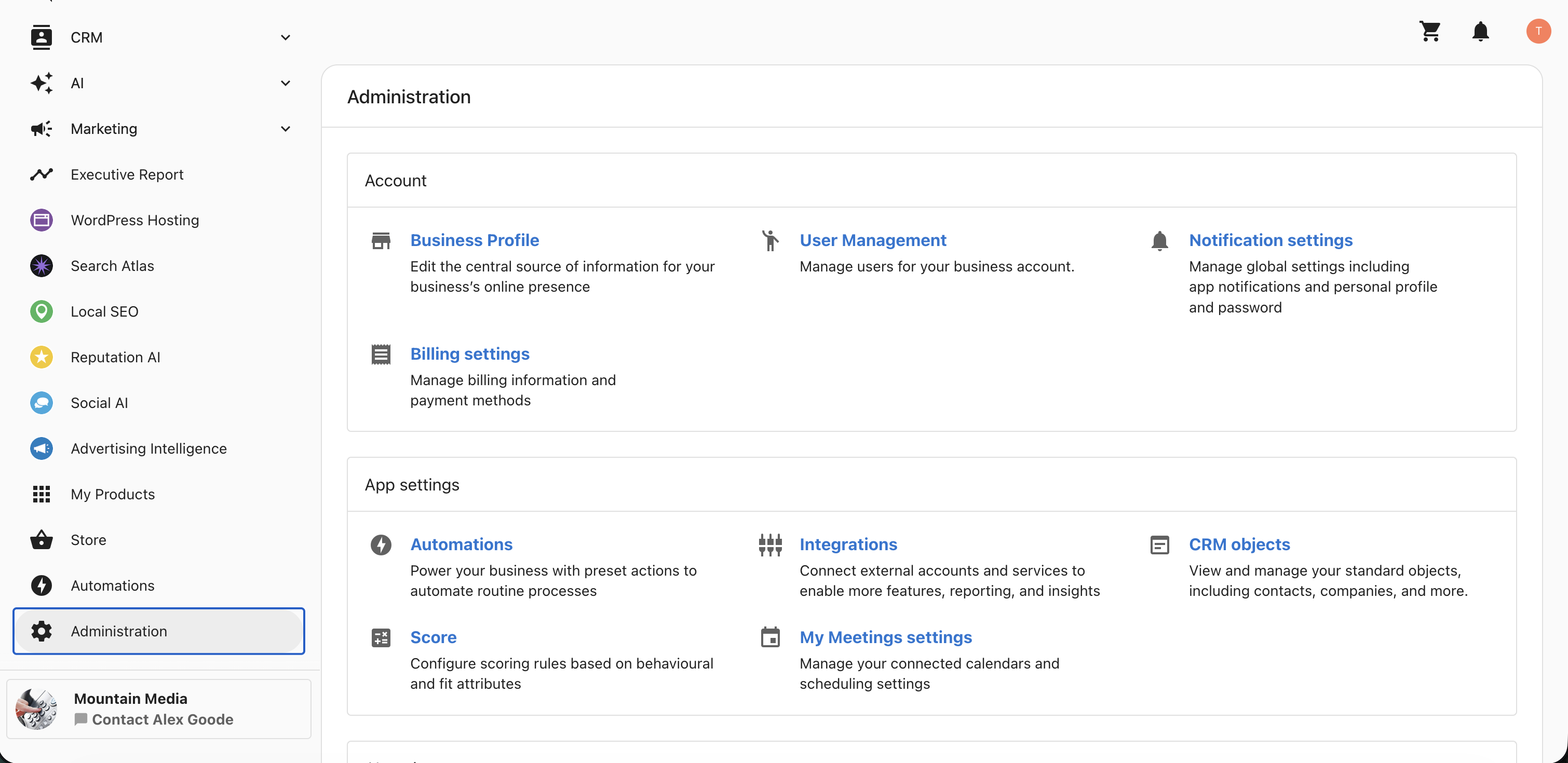 Business App Administration