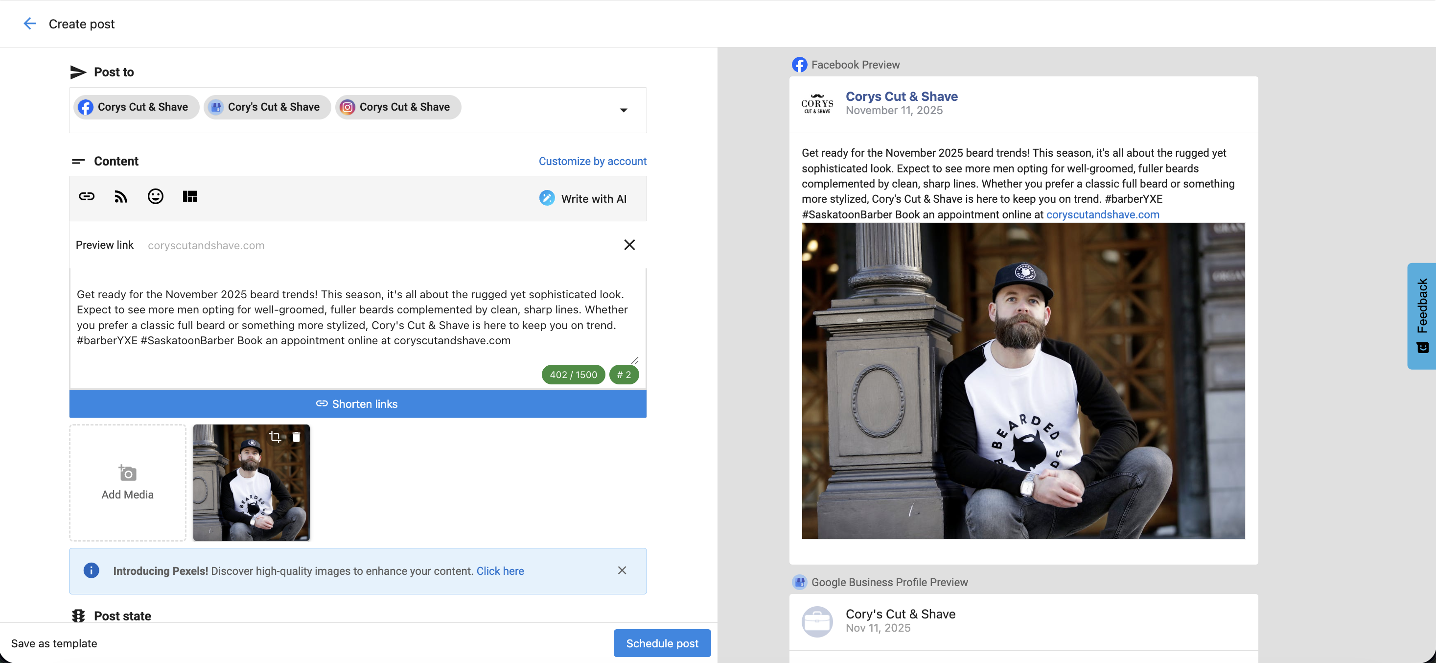 Social Marketing Composer