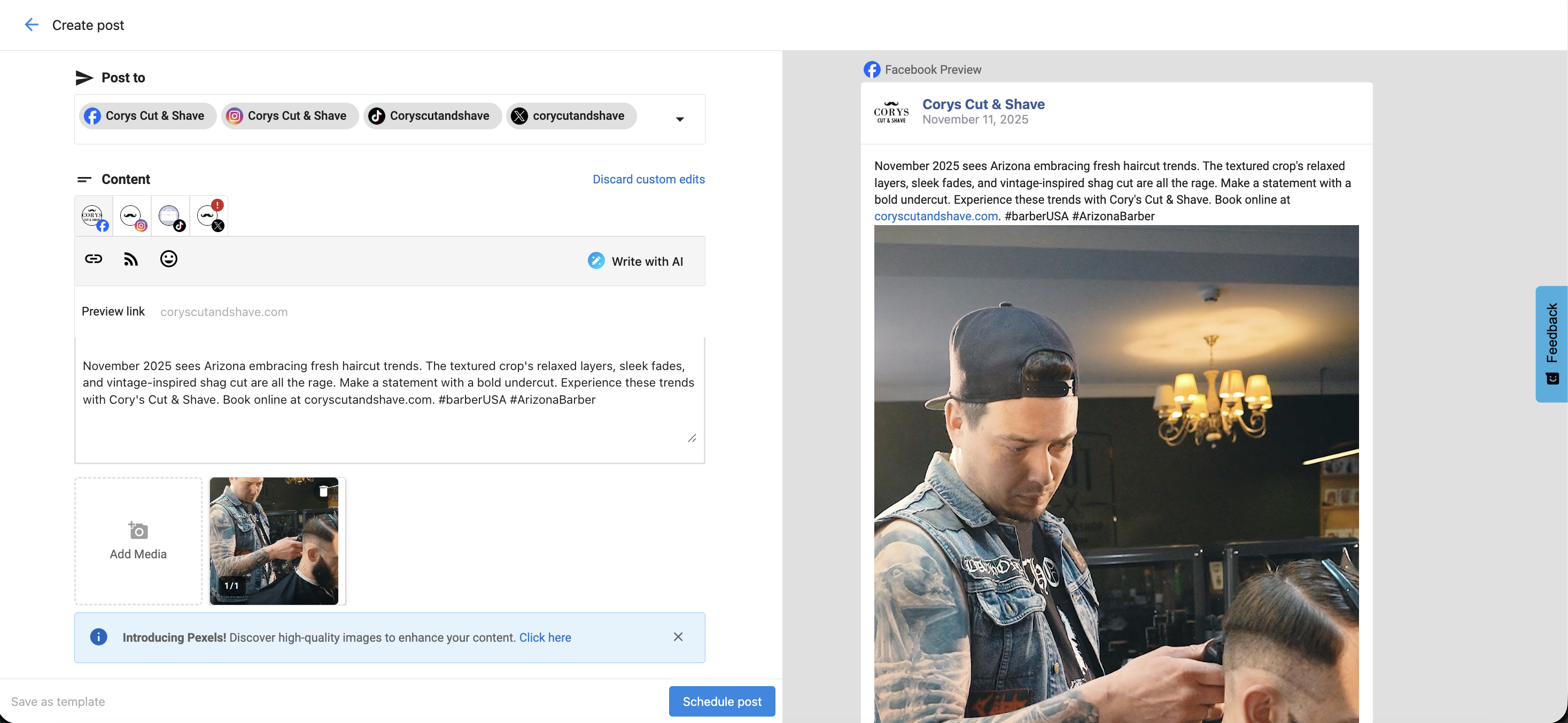 Social Marketing Composer Customize By Account