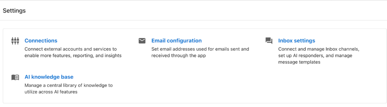 Accessing the Connections page