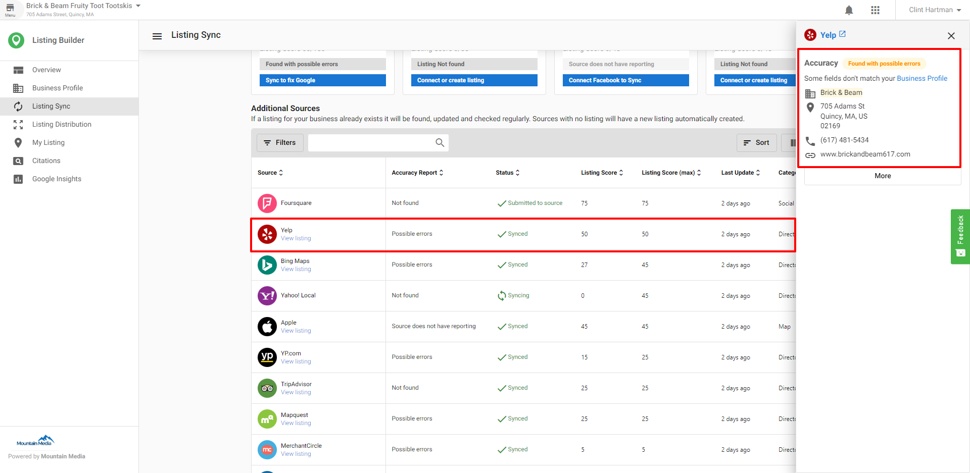 Accuracy Report In progress