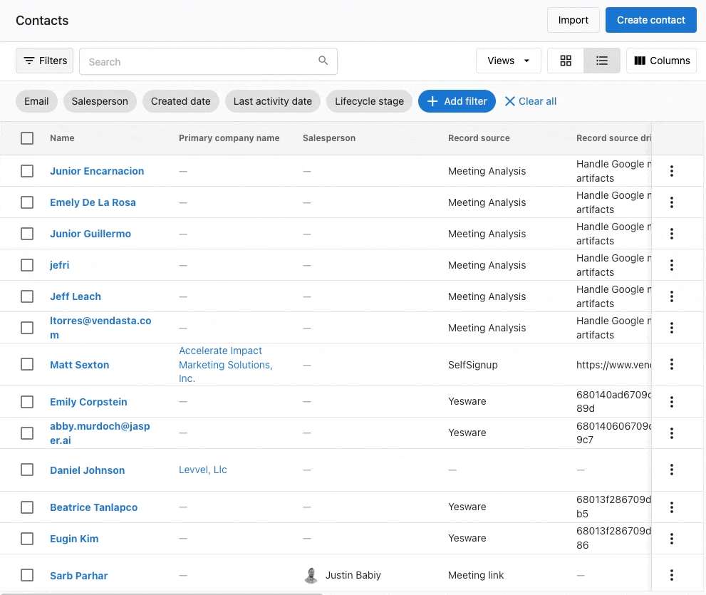 Steps to adding a Contact to a Yesware Campaign