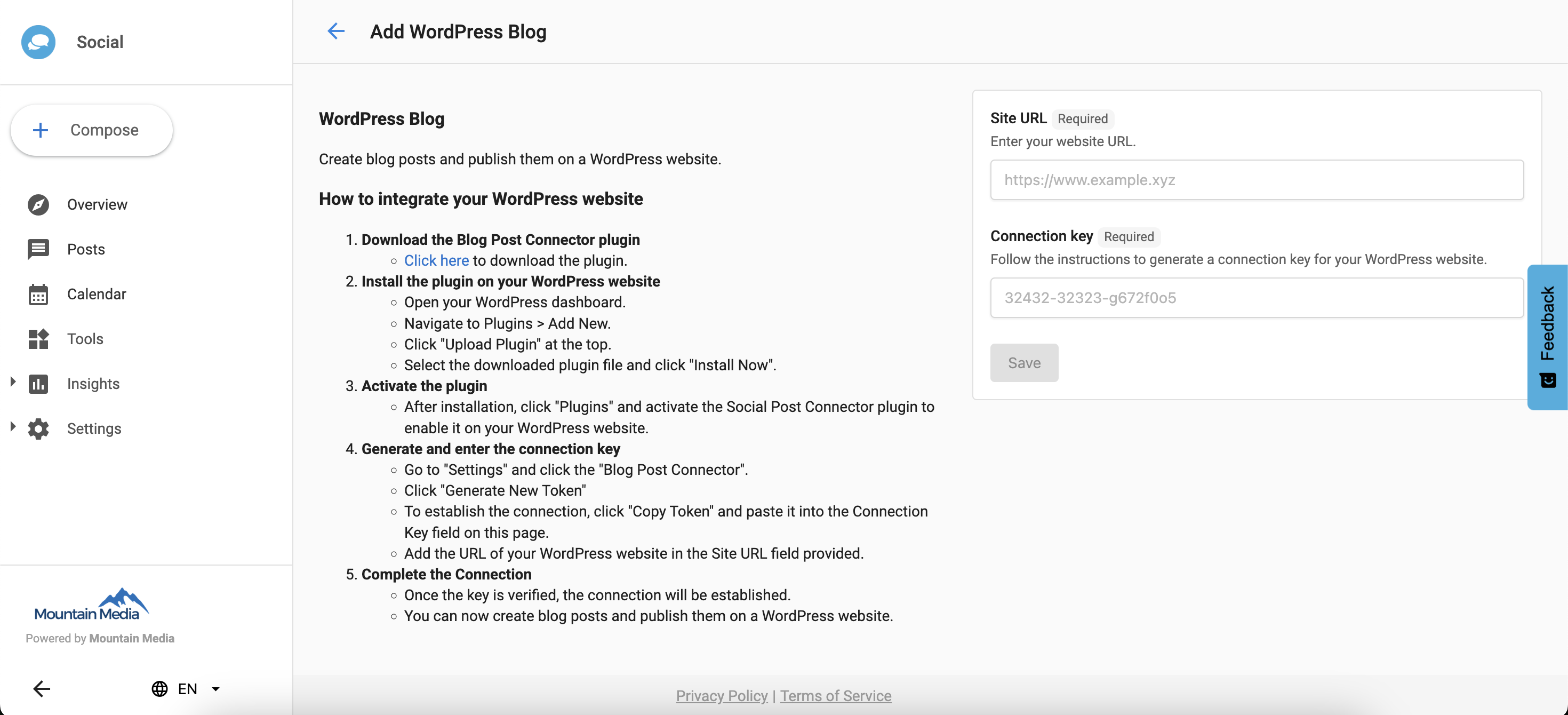 Add WordPress Blog page
