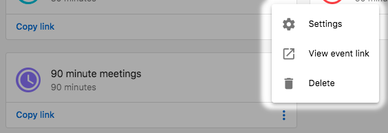 Booking link settings