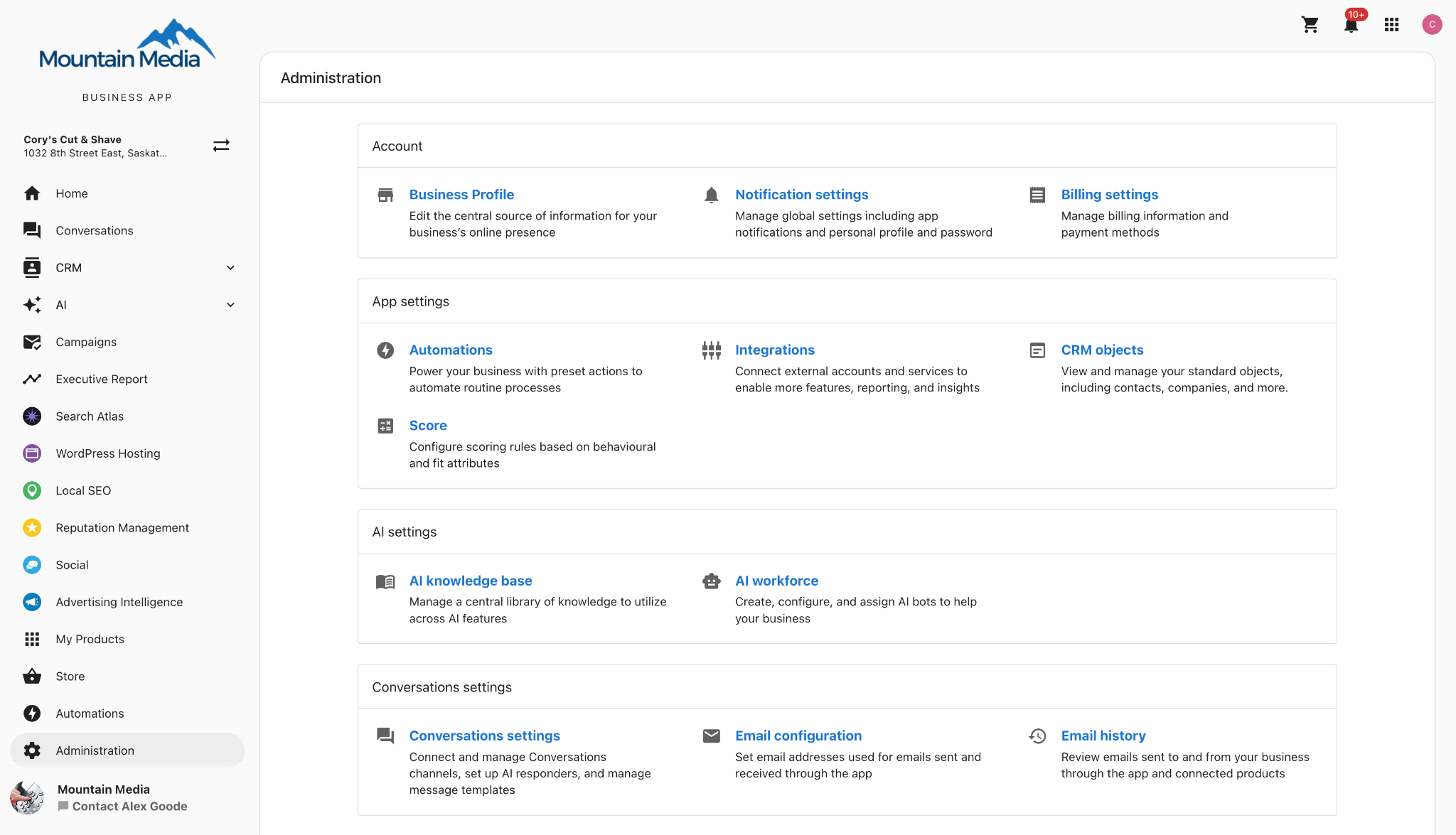 Business App Administration