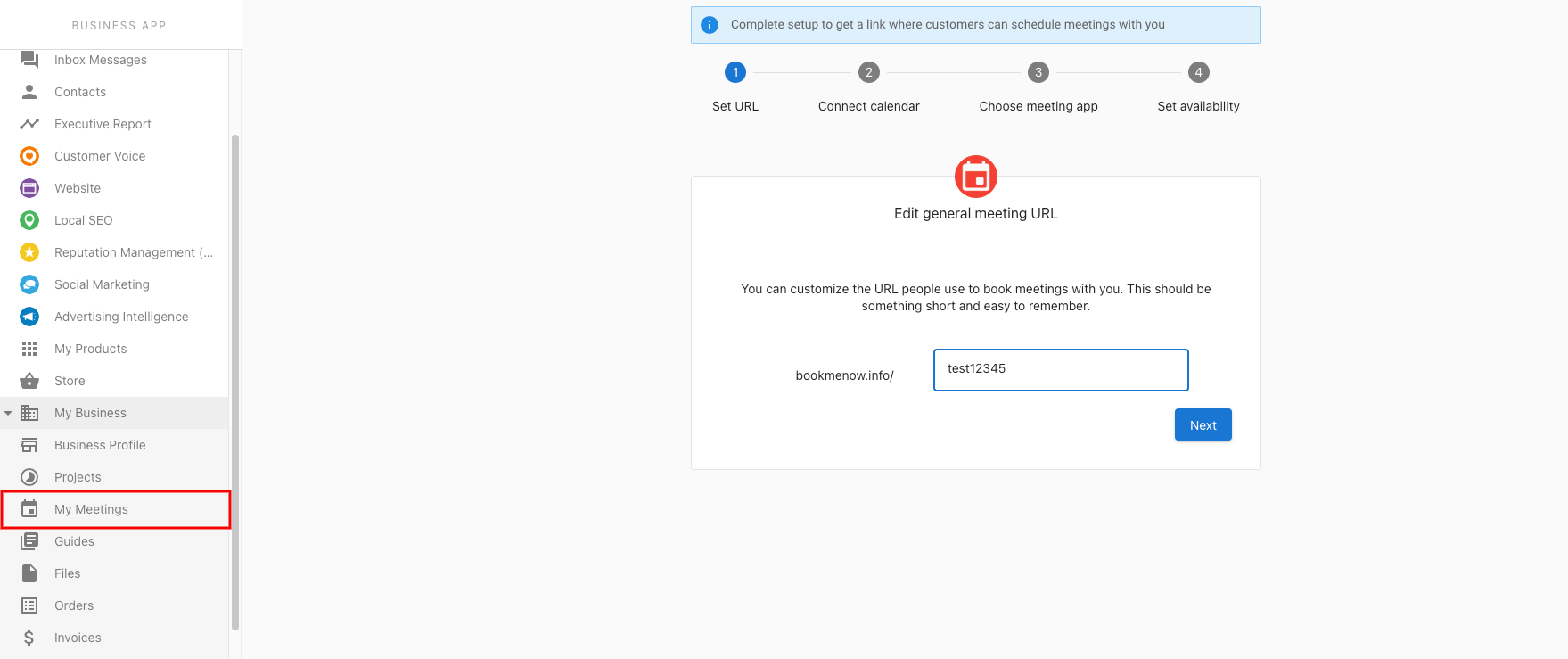 My Meetings overview