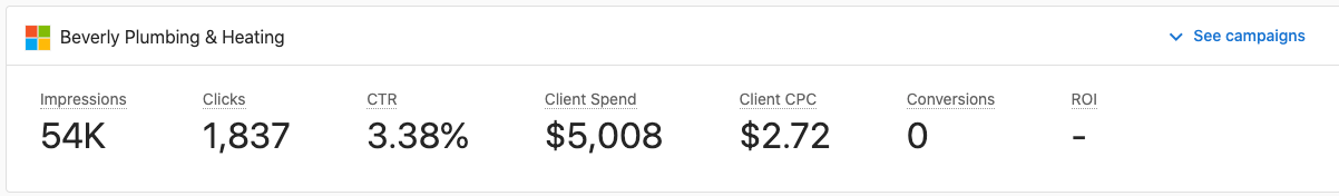 Advertising Intelligence data view 2