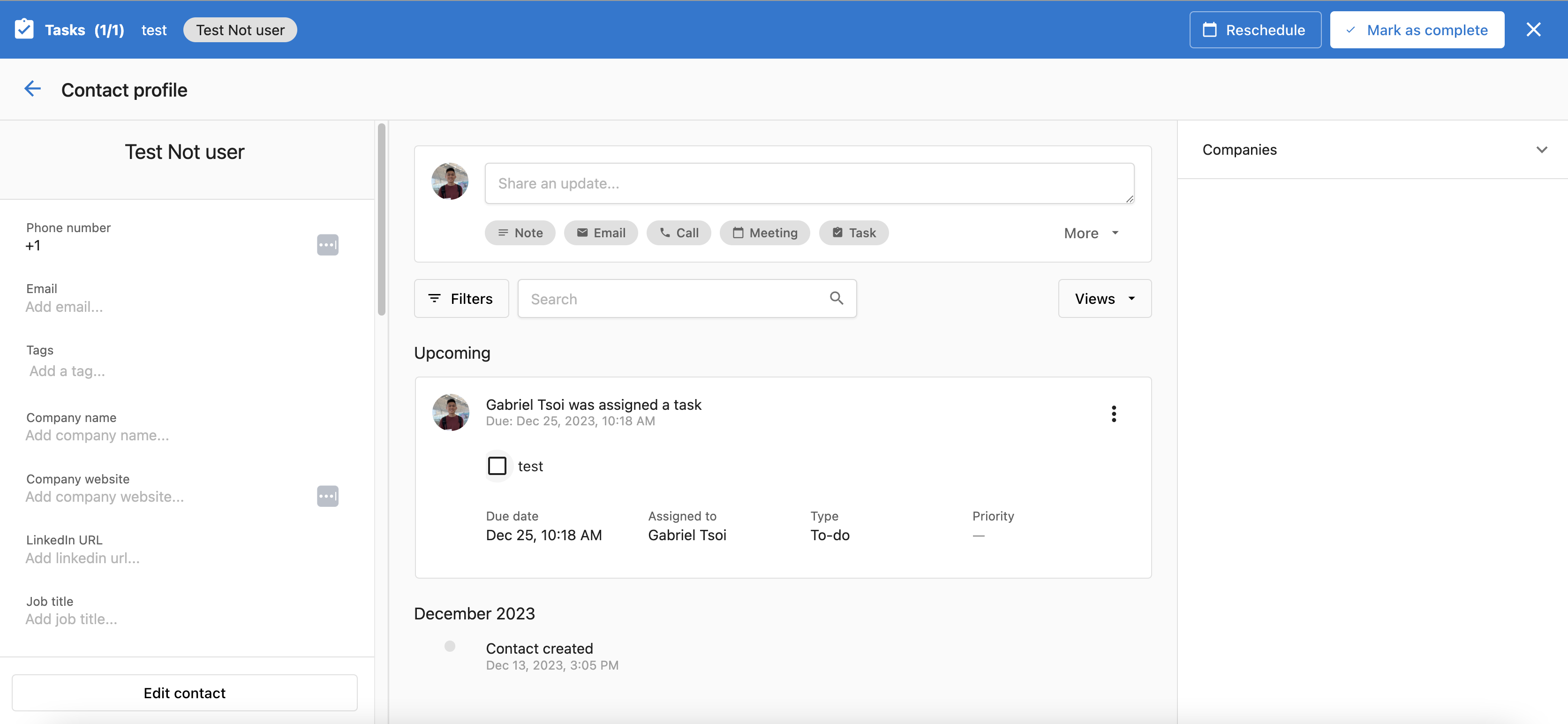 Edit, complete, and delete tasks