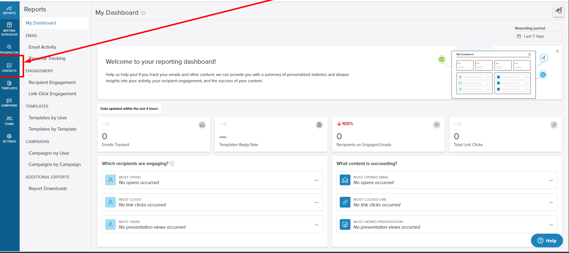 Exporting contacts step 2