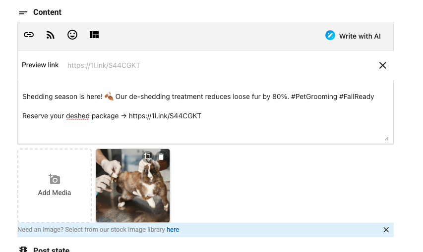 Facebook CTA Example