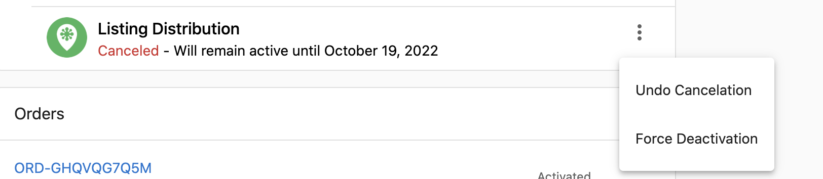 Force deactivation button
