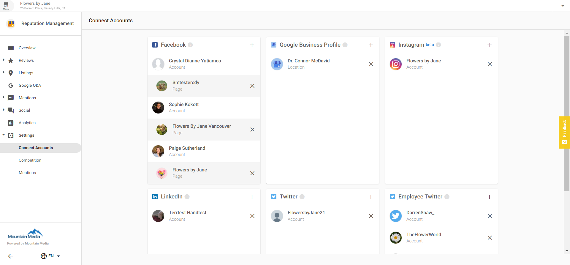 Connect Google Business Profile in Reputation AI Settings