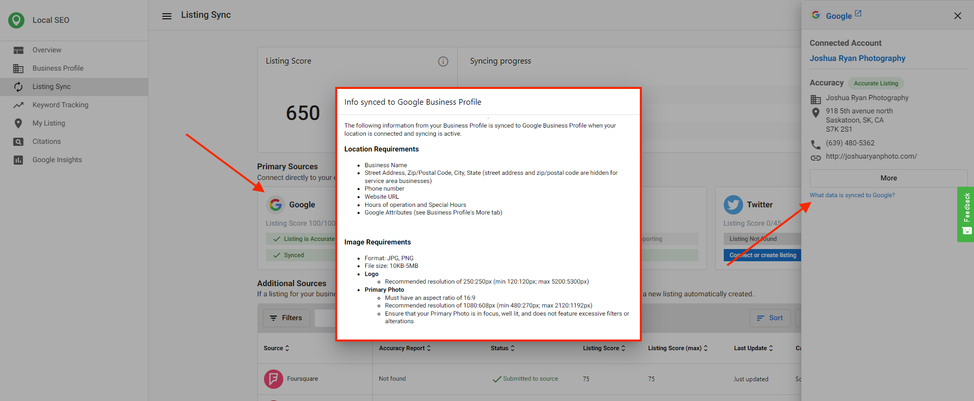 Google Business Profile image requirements overview
