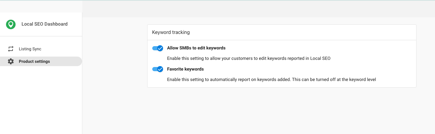 SEO Keywords Default Settings