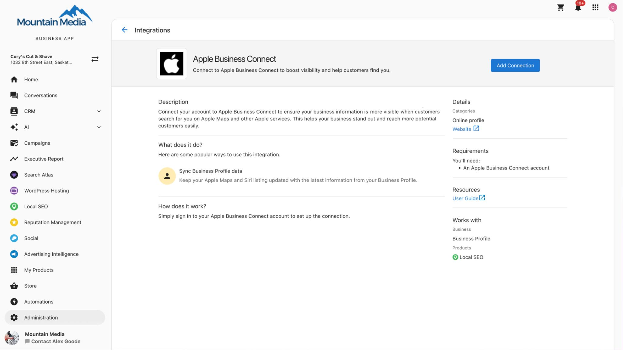 Apple Business Connect Integration Marketing