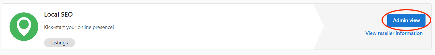 Local SEO Admin View