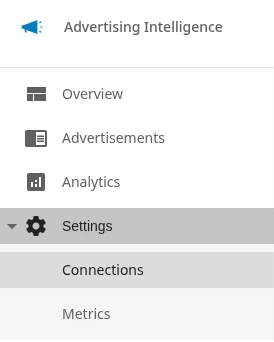 Settings menu expanded showing Connections option