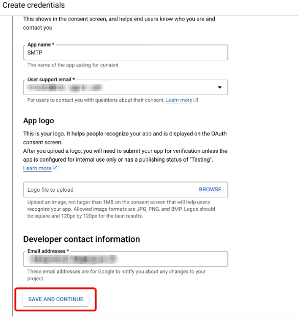 OAuth Consent Screen Details