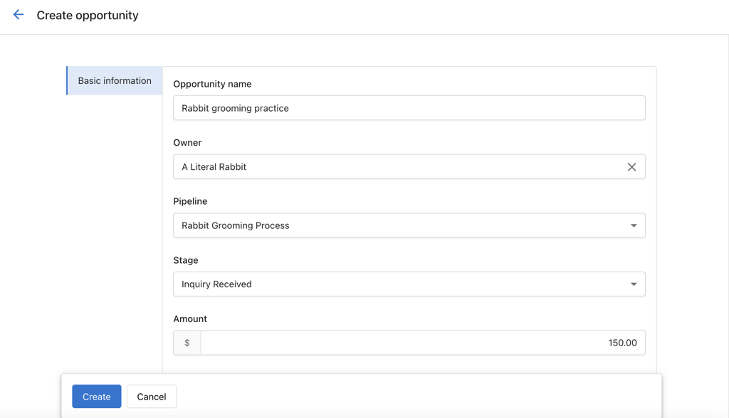Opportunities Pipeline View