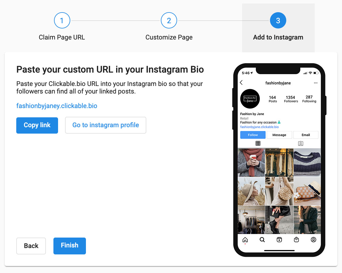 Adding Clickable.bio to Instagram