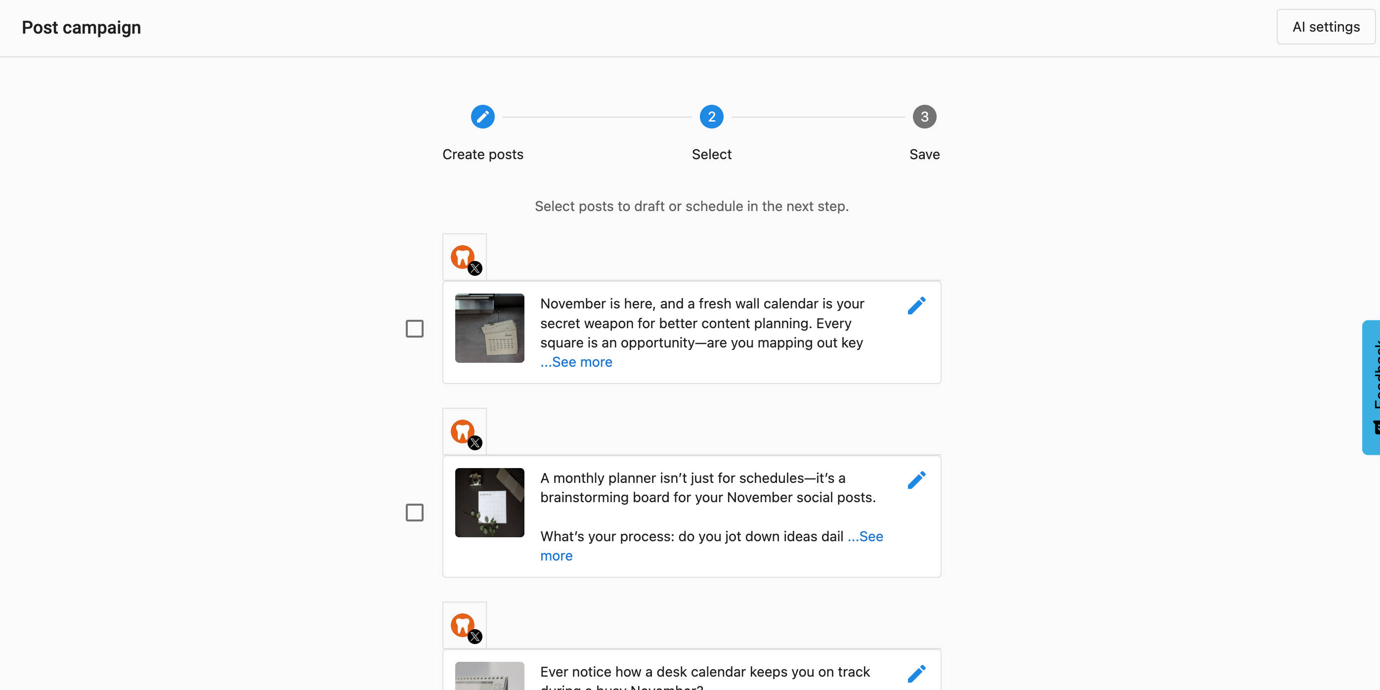 Post Campaign Generated Posts