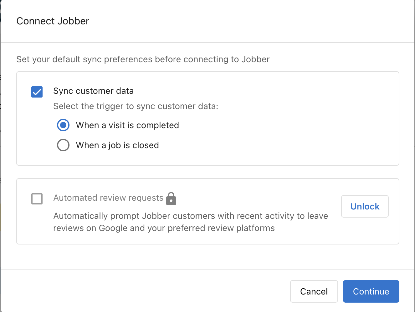 Pre-connect form for an integration