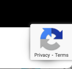 Google reCAPTCHA badge shown in the bottom corner of a webpage