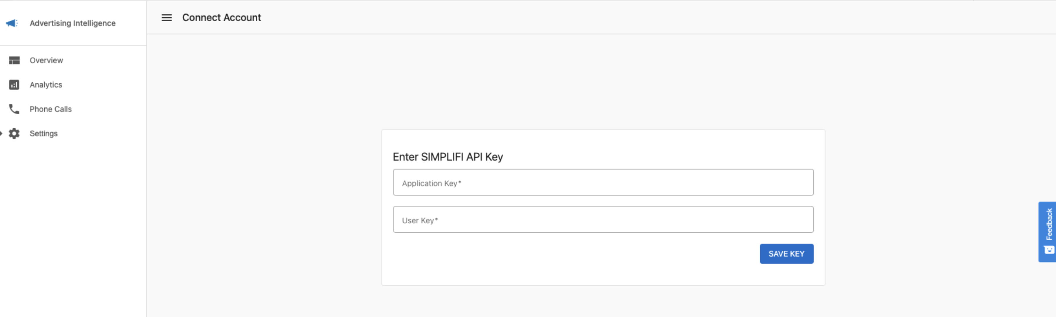 Enter Simpli.fi API Keys