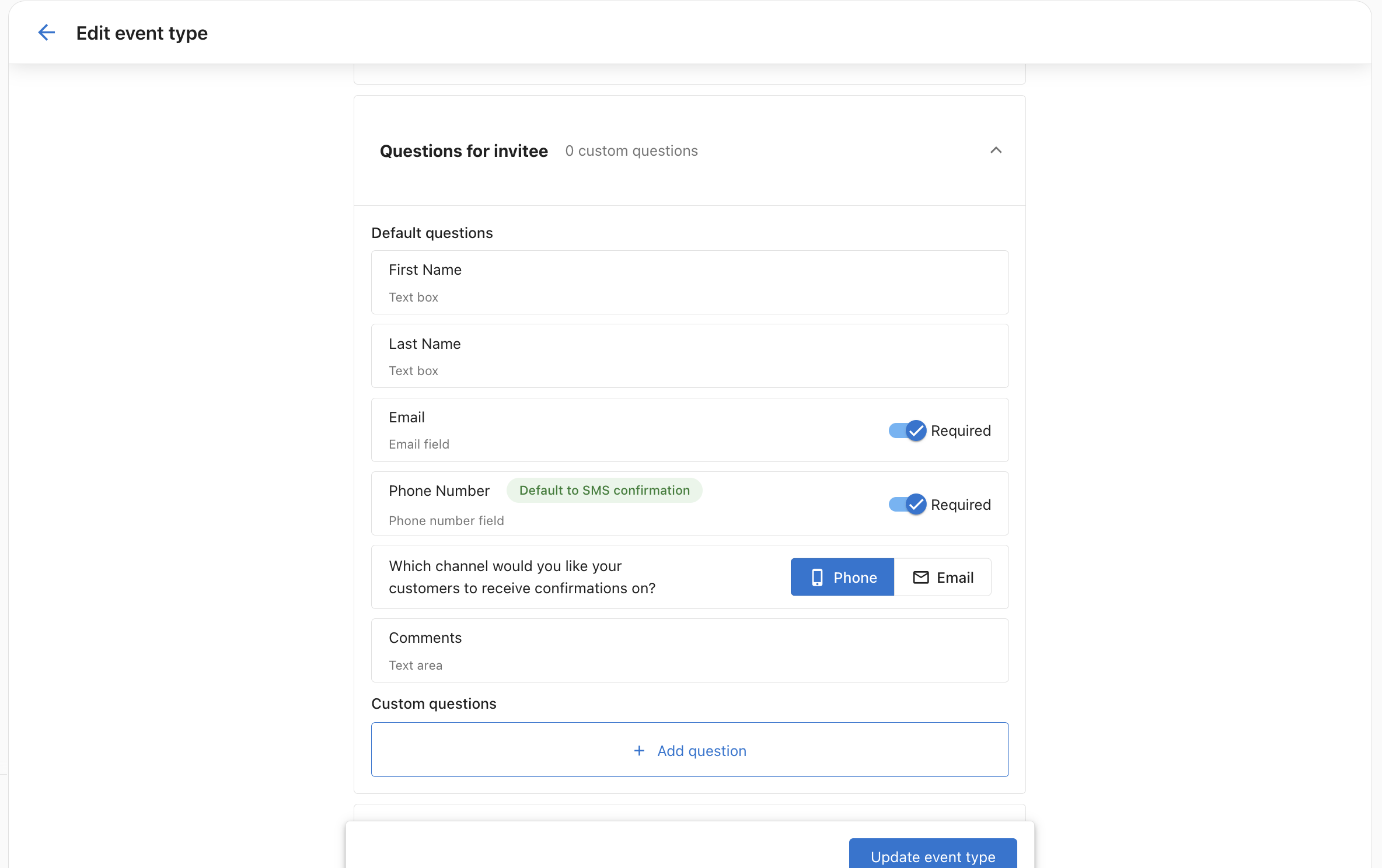 SMS notification channel setup