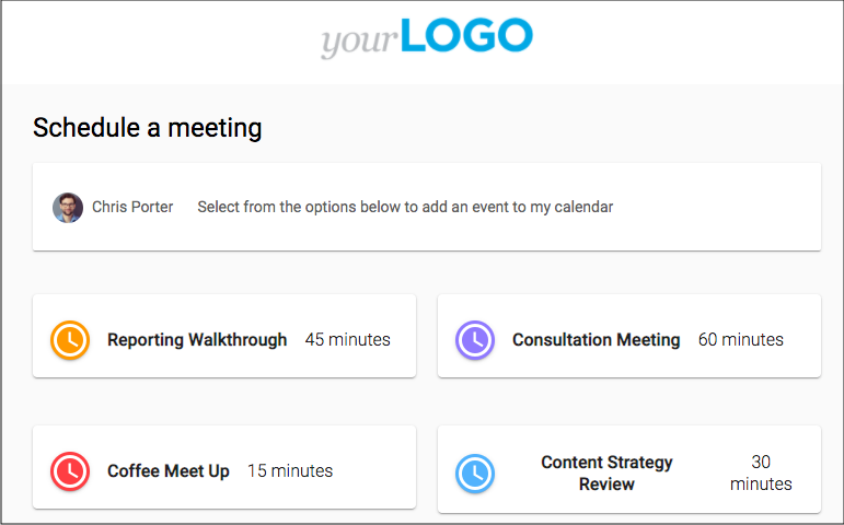 Sharing team booking link