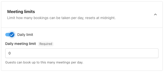 Meeting limits