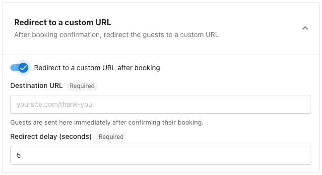 Redirect to a custom URL