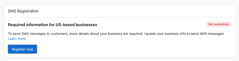 US Business SMS Registration