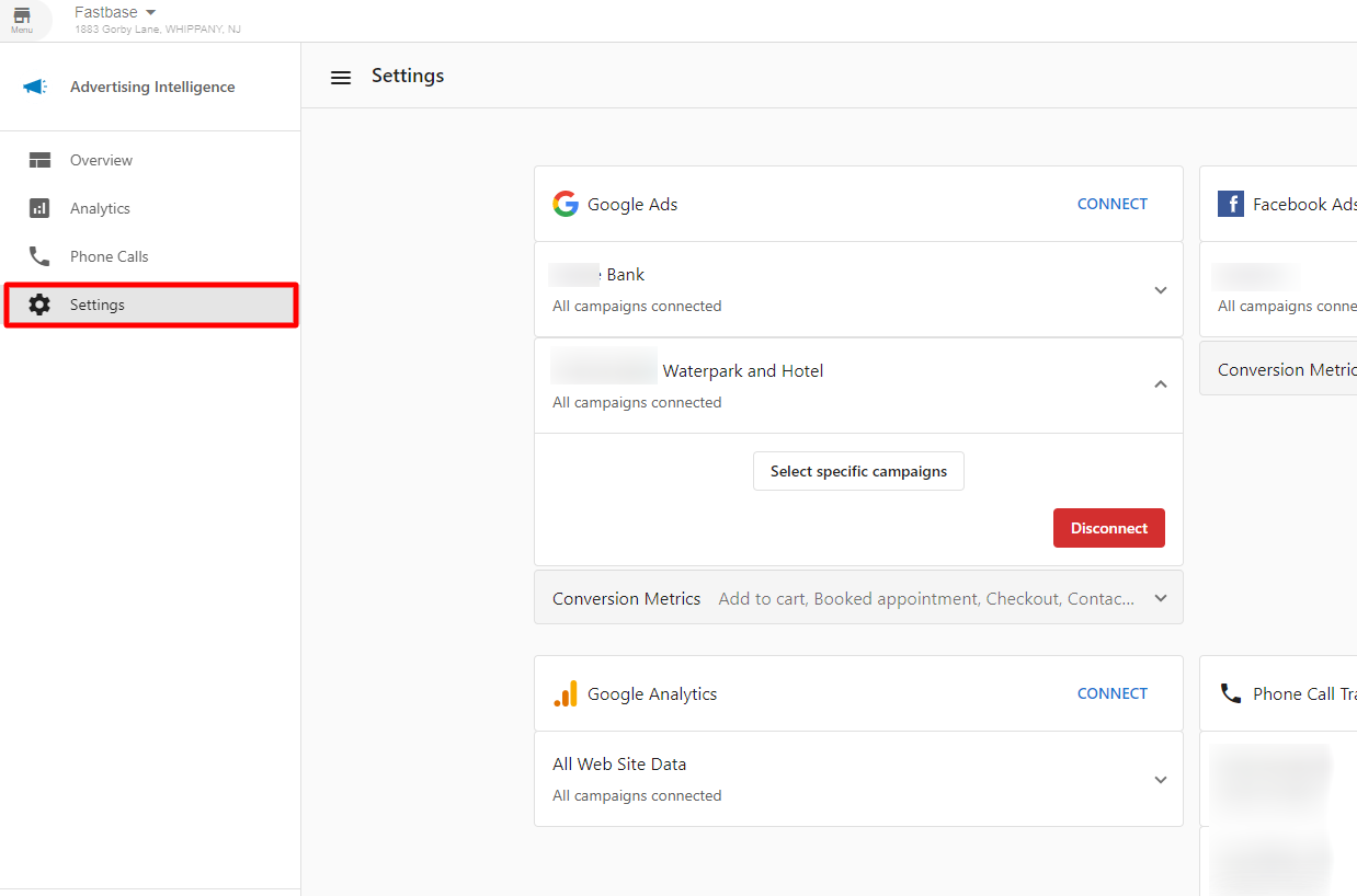 User dashboard customization
