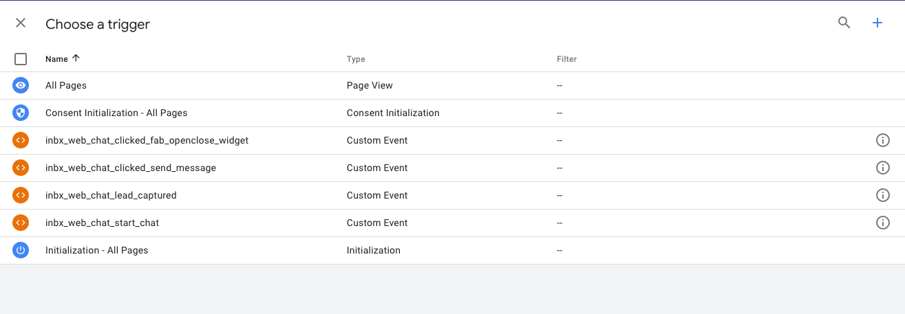 Linking tags to triggers
