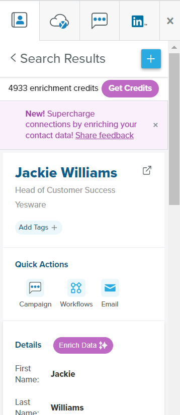 Contact enrichment in Gmail