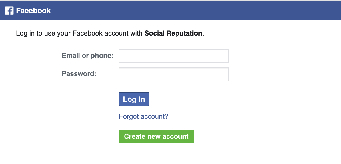 Facebook Login Modal